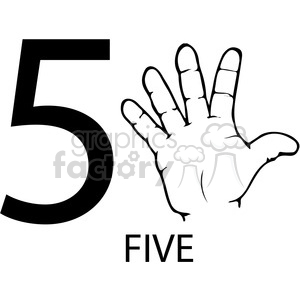 five clipart.