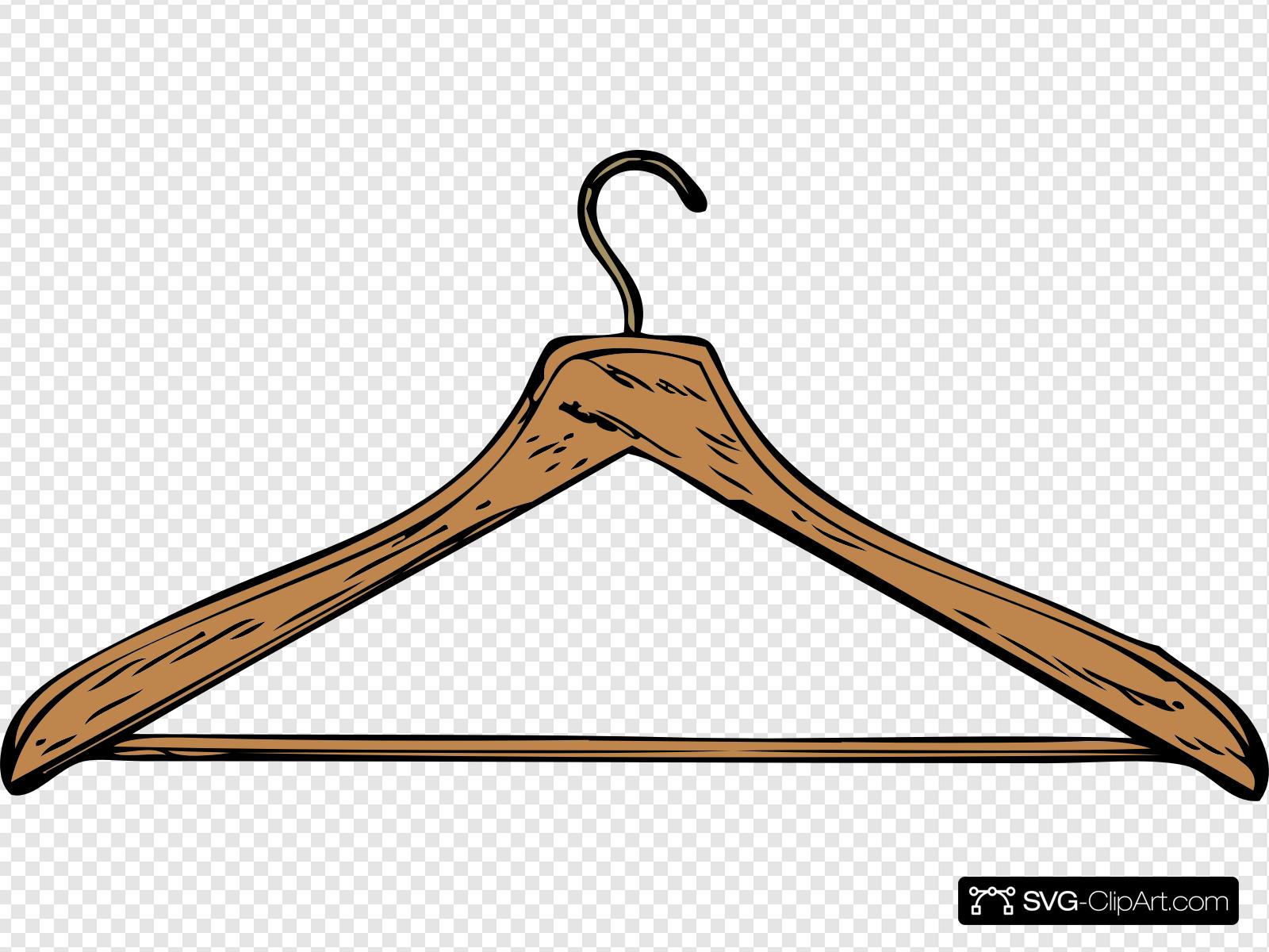 Wooden Hanger Clip art, Icon and SVG.