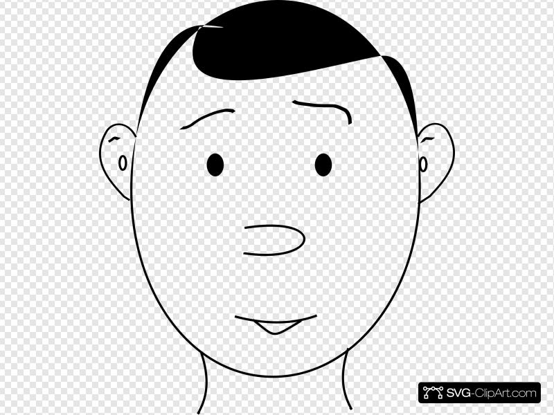 Human Face Outline Clip art, Icon and SVG.