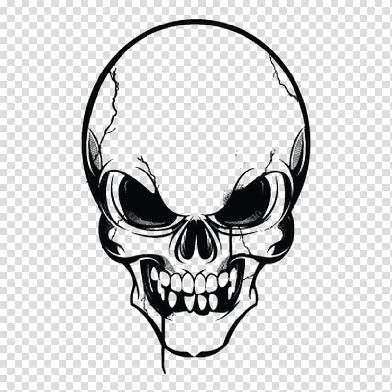 Human skull symbolism , fashion theme transparent background.