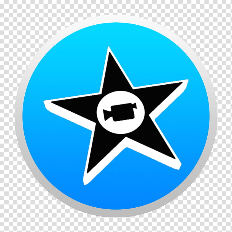 Black And Colorful Yosemite Style Icons, Blue iMovie W: BG.