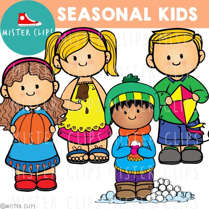 Seasonal Kids FREEBIE {Mister Clips Clipart}.