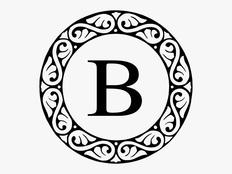 Clip Art Fancy Letter B.