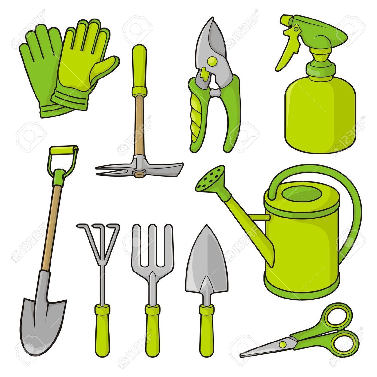 1775 Gardening free clipart.