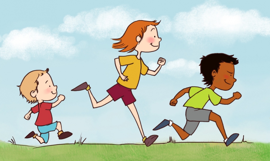 Clipart Kids Running.