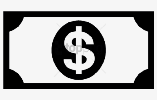 Free Money Bills Black And White Clip Art with No Background.