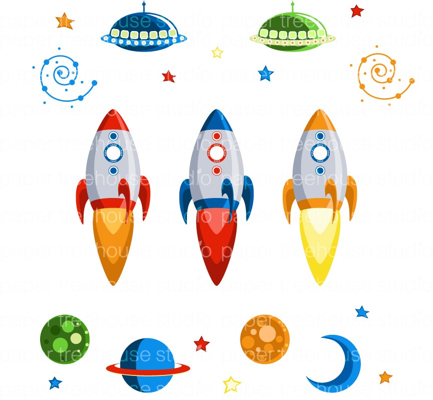 Outer Space Planets Clipart.