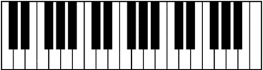 550 Piano Keyboard free clipart.