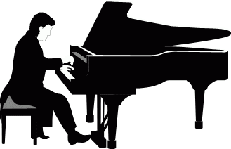 Piano Man Clipart.