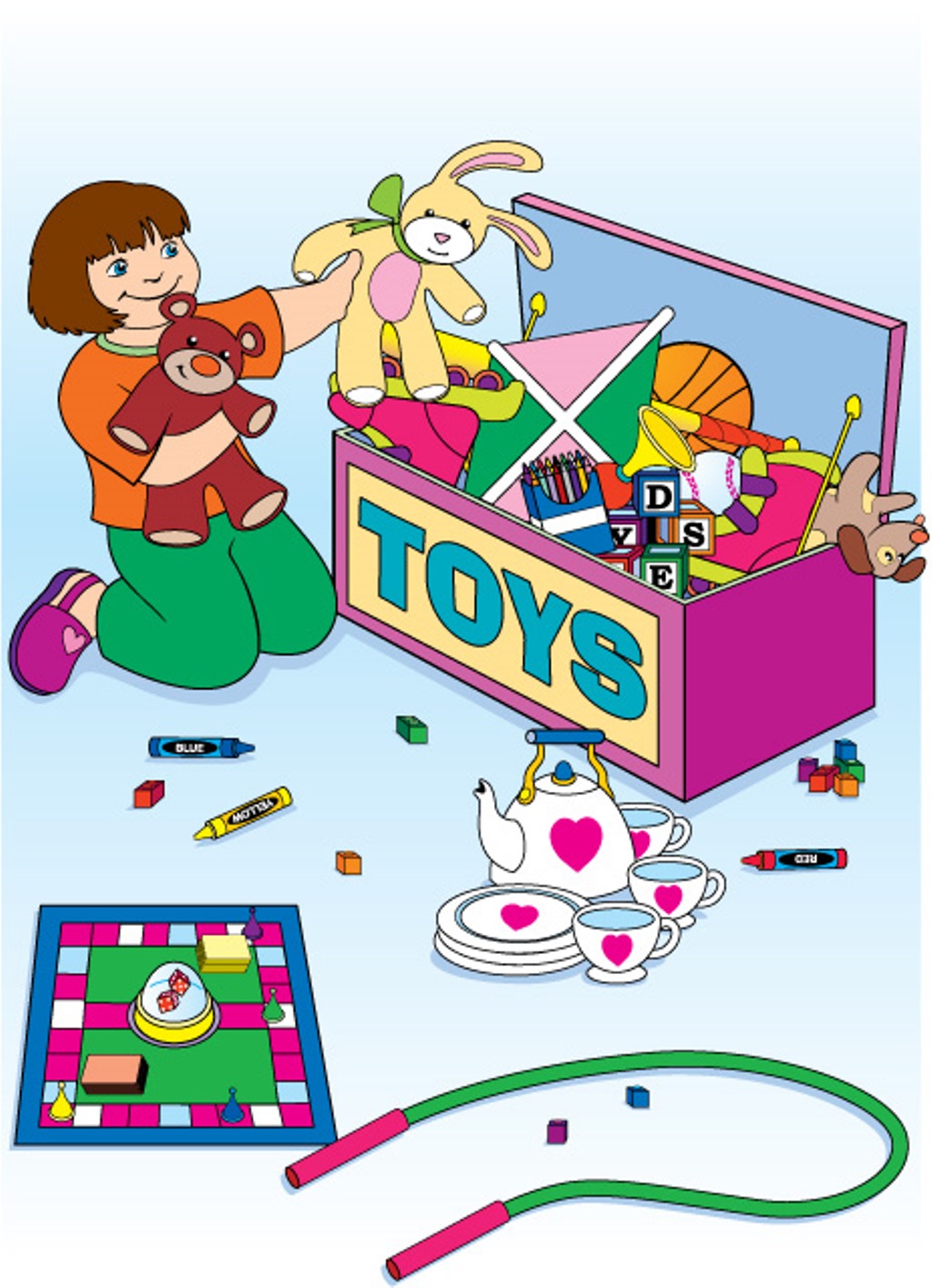 Clean Up Toys Clipart.