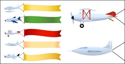 Vector banner towing aircraft material, Vector Files.