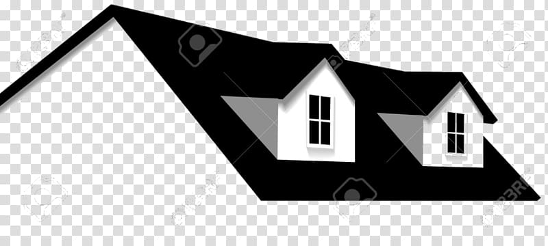 Flat roof House Roof window , house transparent background.