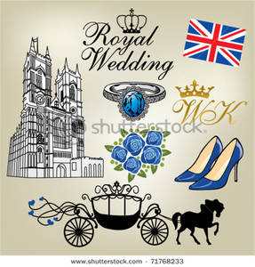 Royalty Free Clipart Image: Royal Wedding.