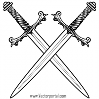 Crossed Swords Clip Art.