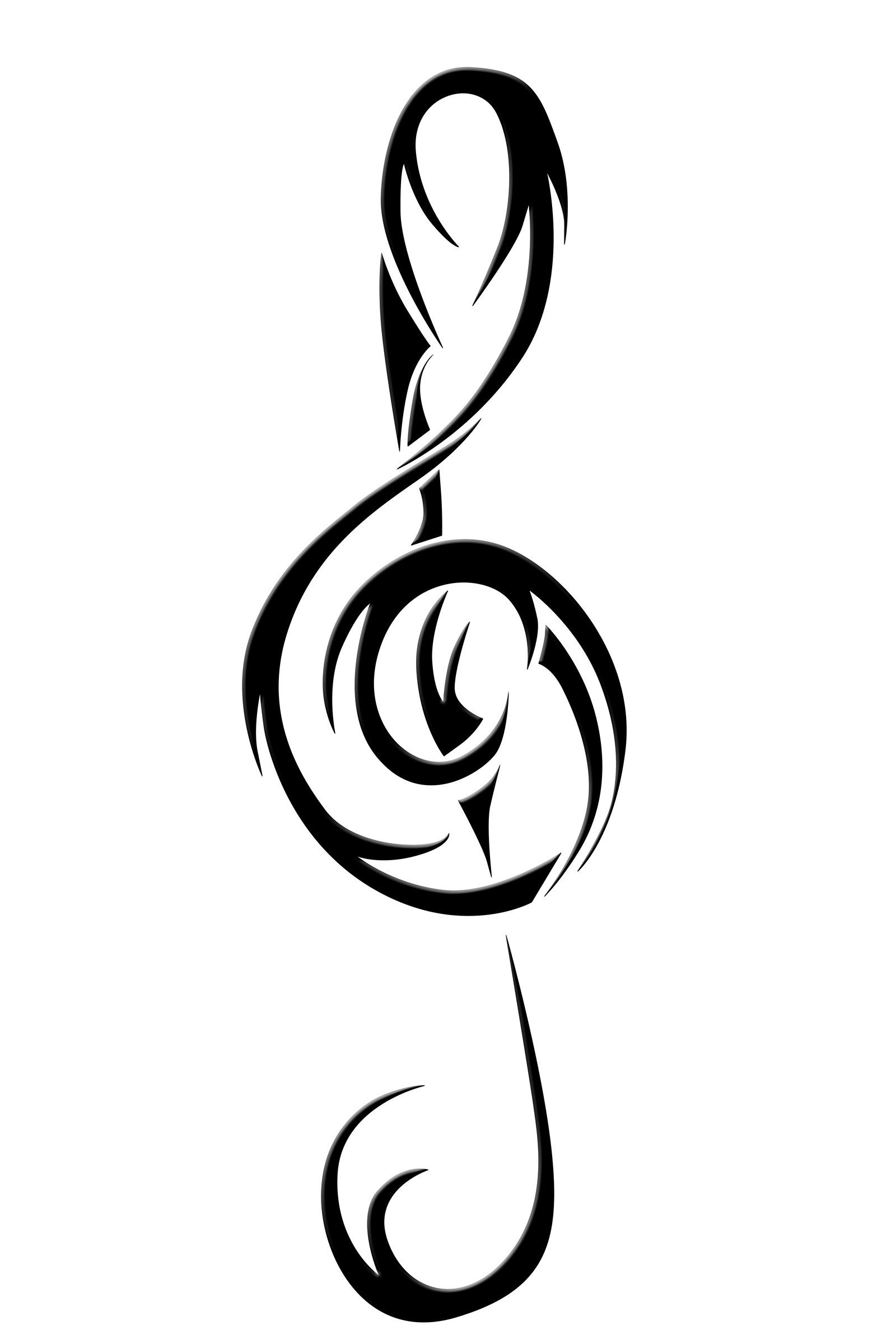 Treble Clef Vector Art.