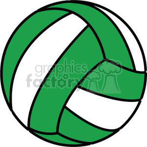 green volleyball clipart. Royalty.