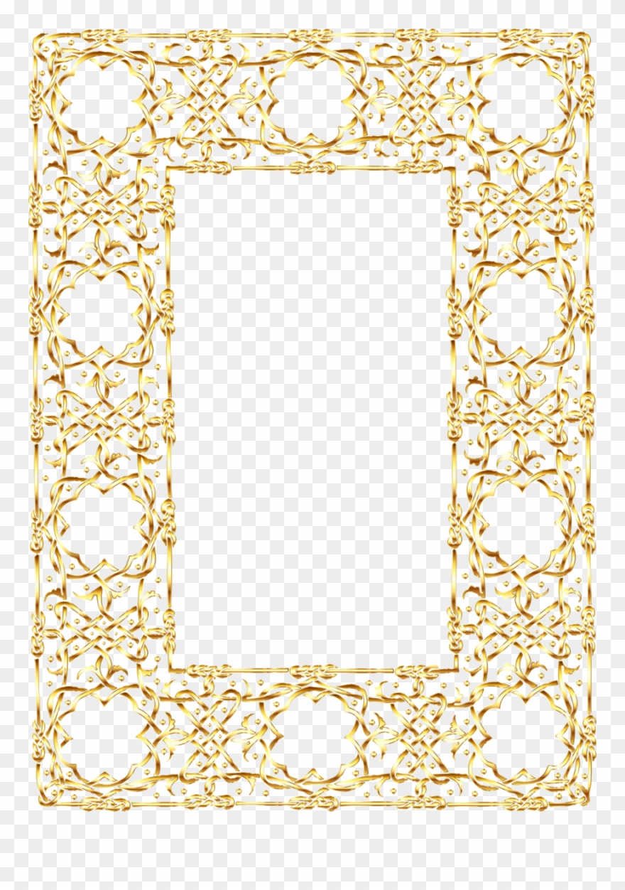 Gold Frame With No Background Clipart Desktop Wallpaper.