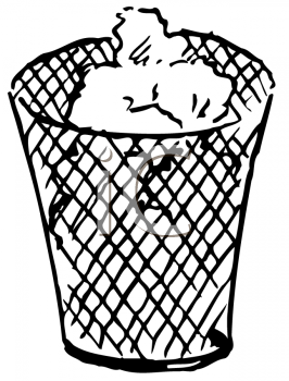 Royalty Free Clipart Image of a Wastebasket #177199.