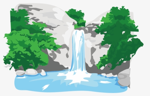 Free Waterfalls Clip Art with No Background.