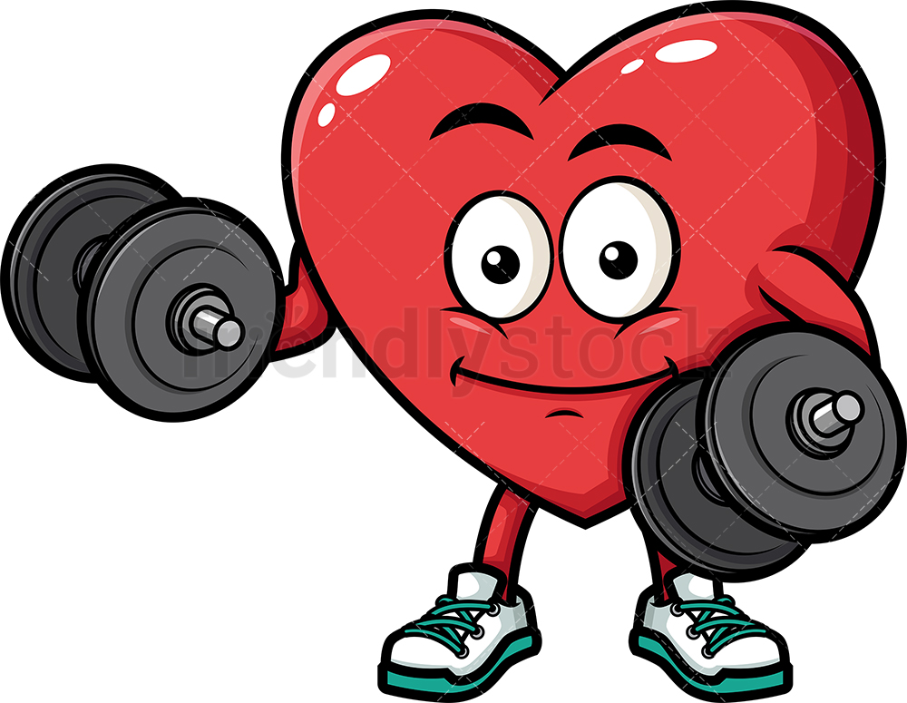 Heart Lifting Weights.