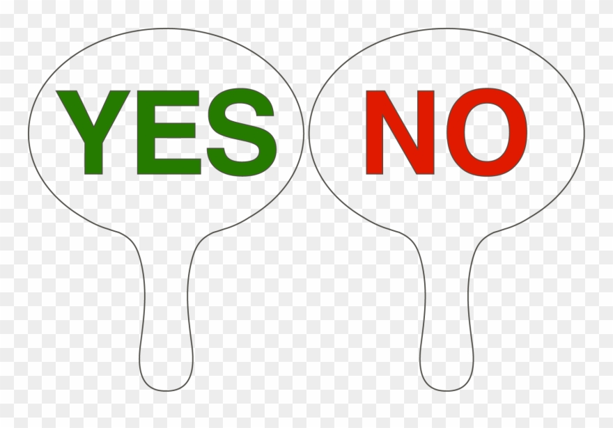 True False Yes No Voting Paddles Clipart (#3566522).