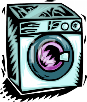 Royalty Free Clipart Image: Front Loader Washing Machine or.