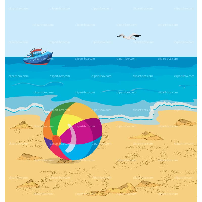 Beach Scene Clipart.