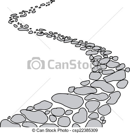 Stone path clipart.