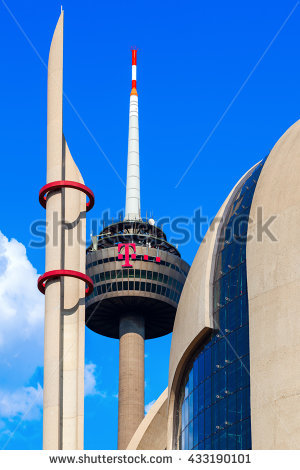 Cologne Buildings Modern Stock Photos, Royalty.