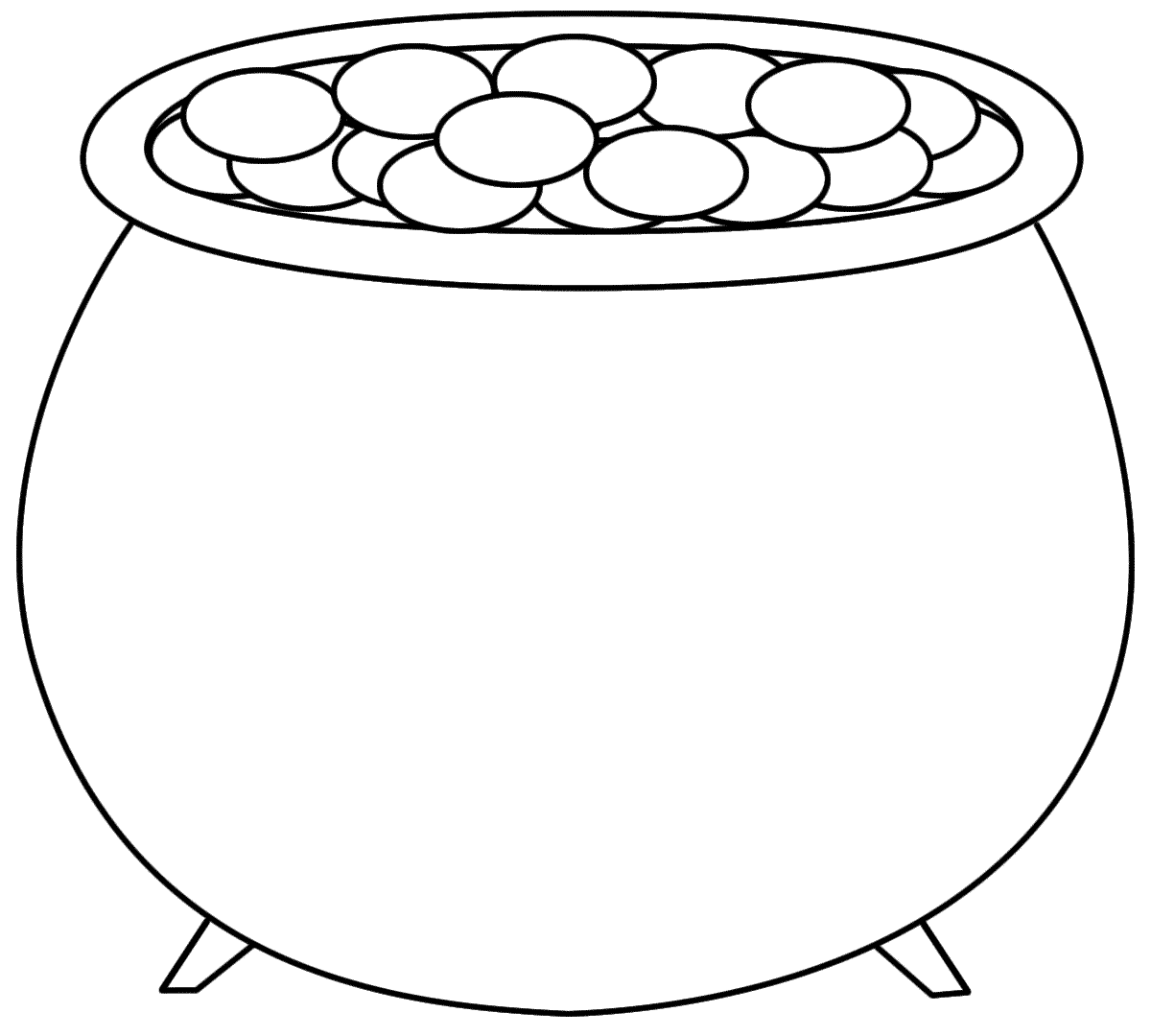 Colored water in a pot clipart.