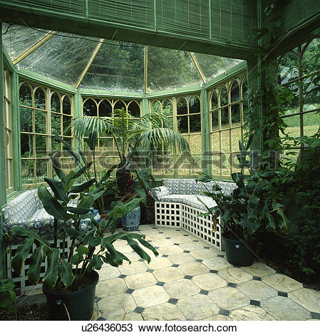 Stock Photo of Traditionally designed octagonal conservatory with.