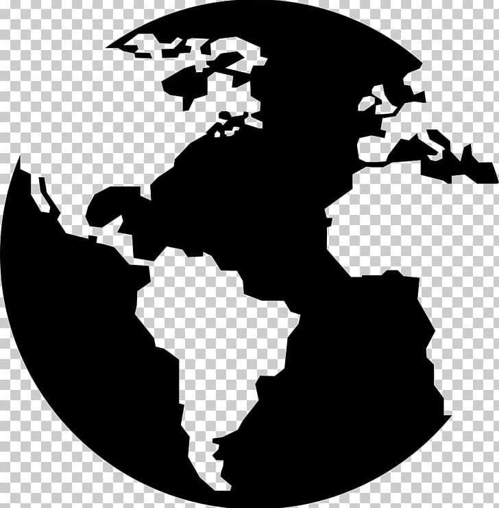 Globe Earth World Map Continent PNG, Clipart, Black And White.