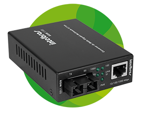 Fast Ethernet media converter Multimode 2 km.