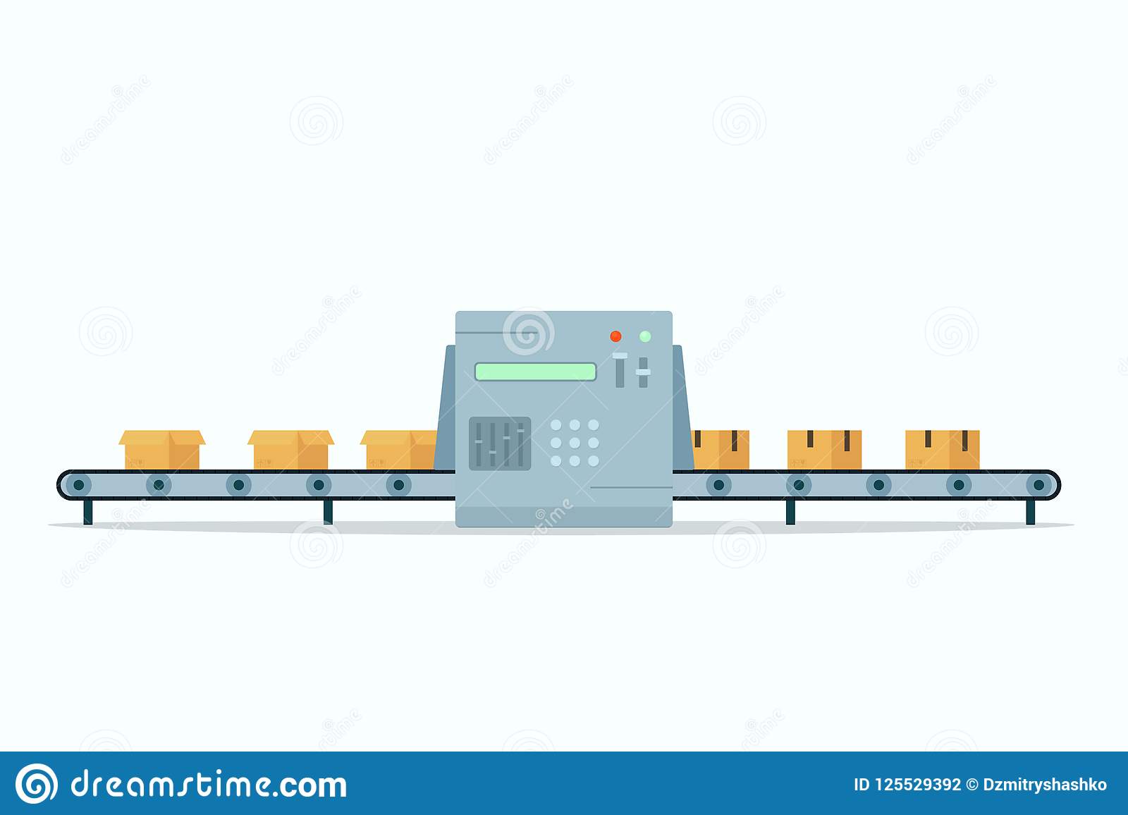 Conveyor Belt icon stock vector. Illustration of automatic.