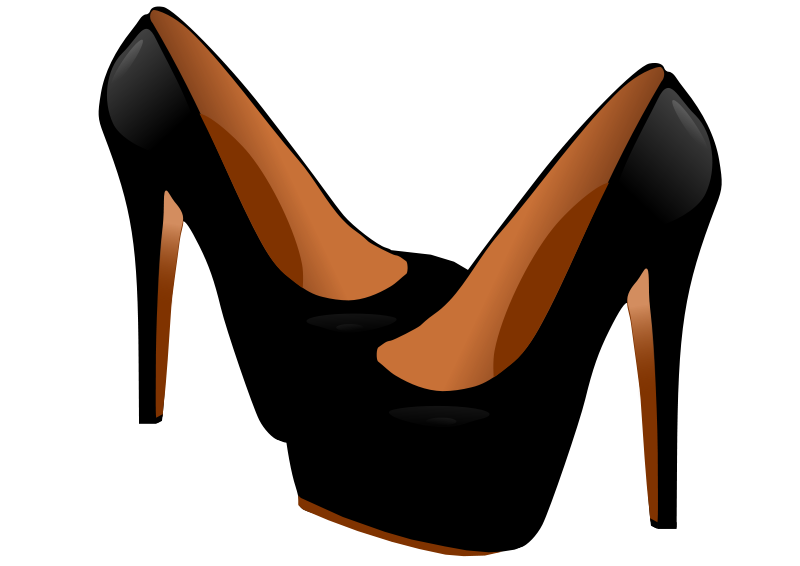 black high heels clipart.