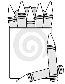 Crayon Outline Clipart.