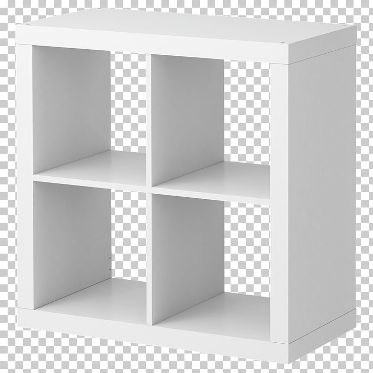 Ikea Kallax, 2 by 2 white cubby shelf illustration PNG clipart.