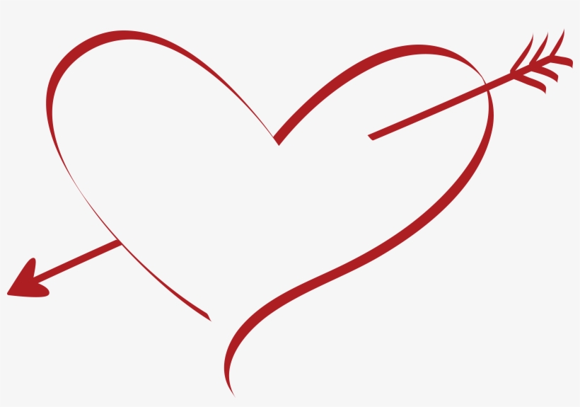 Free Clipart Of A Cupid Arrow Heart.