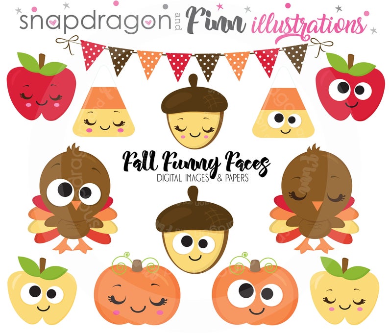 BUY5GET5 Cute Fall clipart, Autumn clipart, Thanksgiving clipart, Turkey  clipart, Harvest clipart, Funny Turkey, Papers.