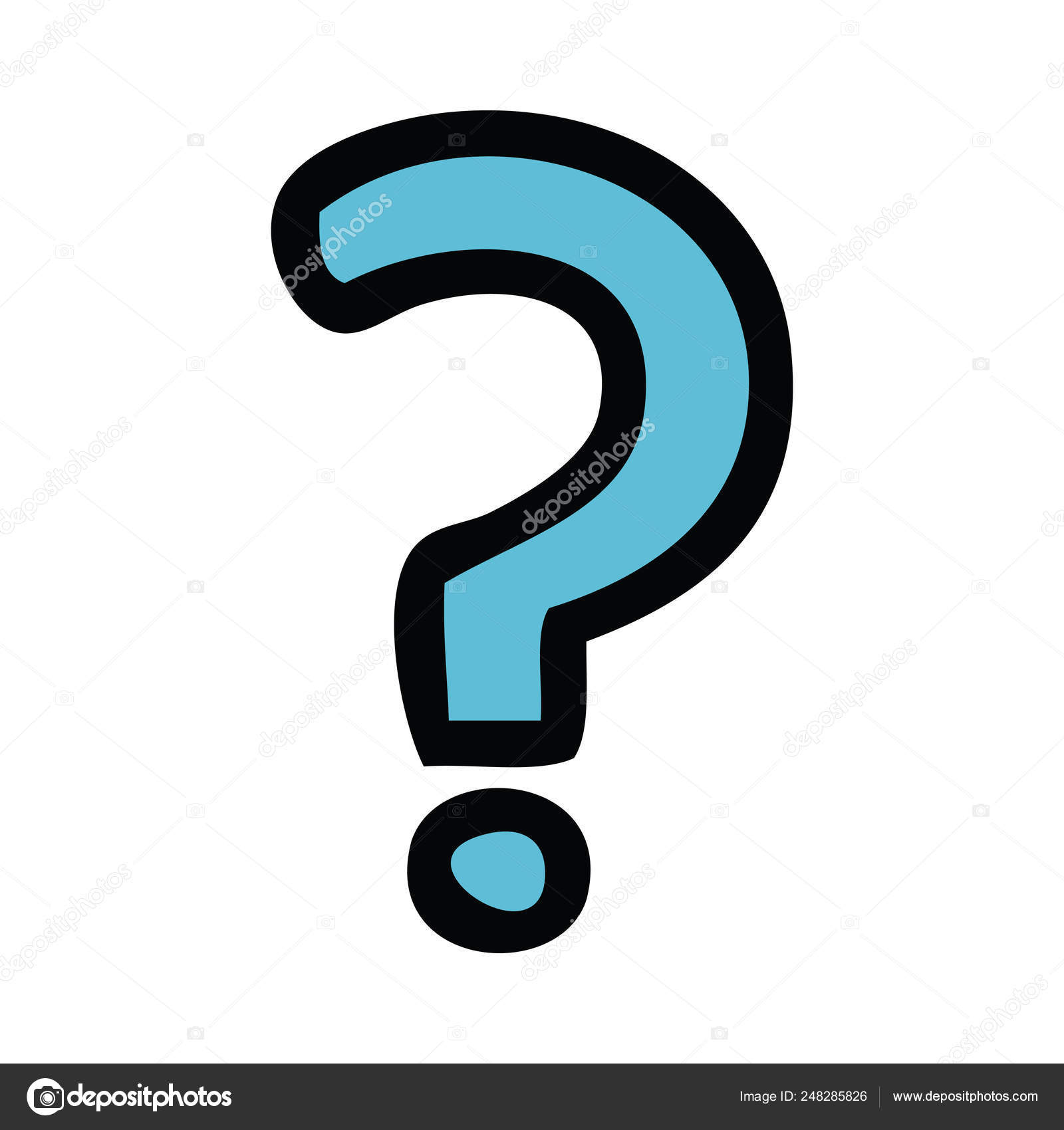 cute cartoon question mark — Stock Vector © lineartestpilot #248285826.