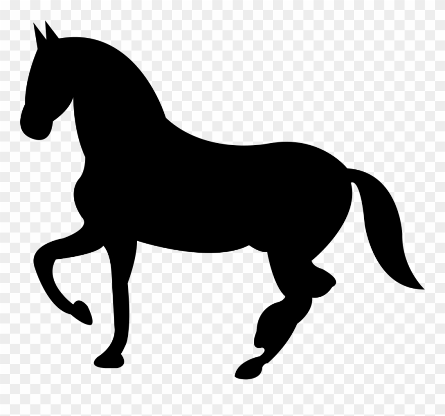 Dancing Black Horse Shape Of Svg Png.