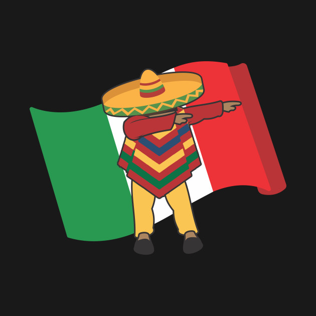 Mexican Poncho Dabbing Cinco de Mayo.