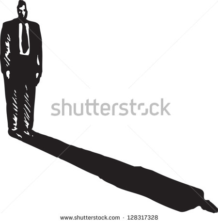 Clipart dark shadow of man.