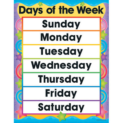 Days Of The Week Clipart.