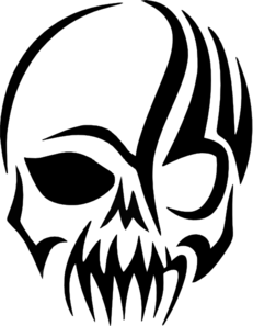 Tribal Skull Decal Clip Art at Clker.com.