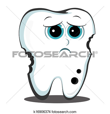 Teeth Decay Clipart.