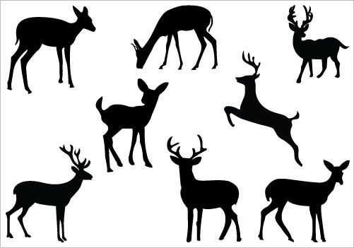 Deer Silhouette Clip Art Pack.