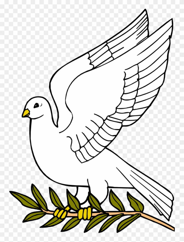 Descending Dove Clipart Dove With Olive Leaf Image Provided.