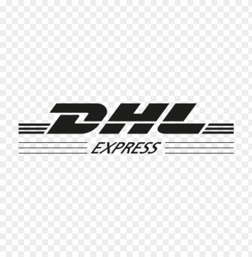 dhl express black vector logo.