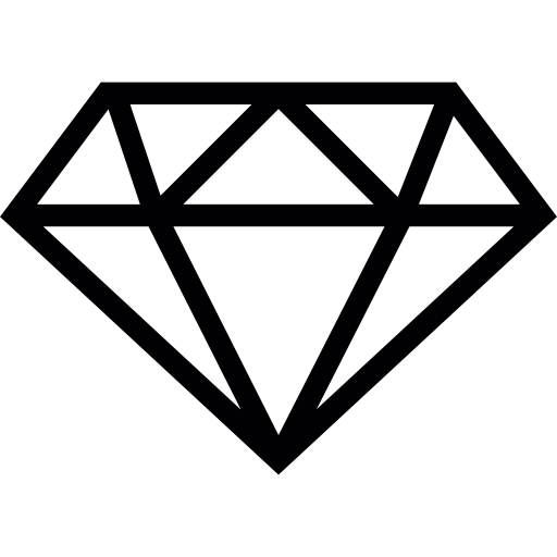 Diamond outline Icons.